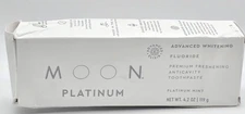 MOON Platinum Advanced Whitening Fluoride AntiCavity Toothpaste Mint 5/25 Sealed