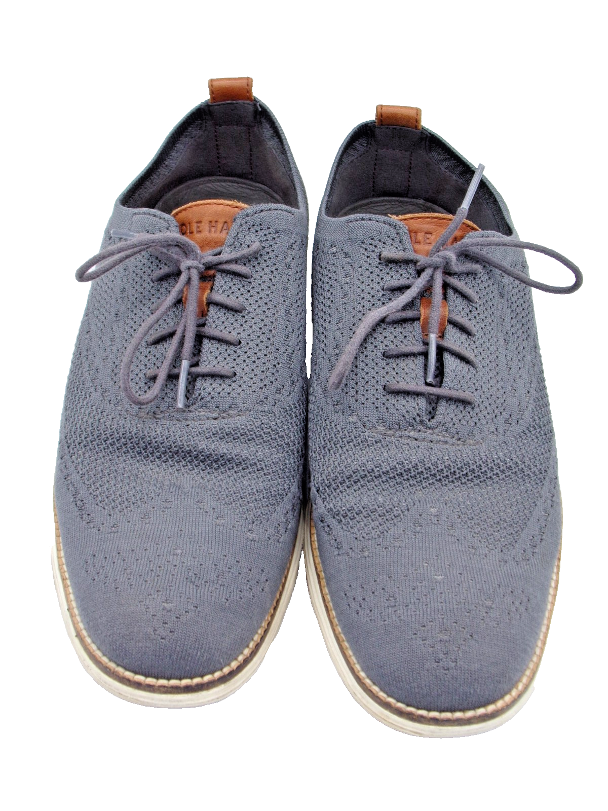 SAOLA Scarpe Oxford Cole Haan Original Grand da uomo taglia 11M grigie in maglia alare