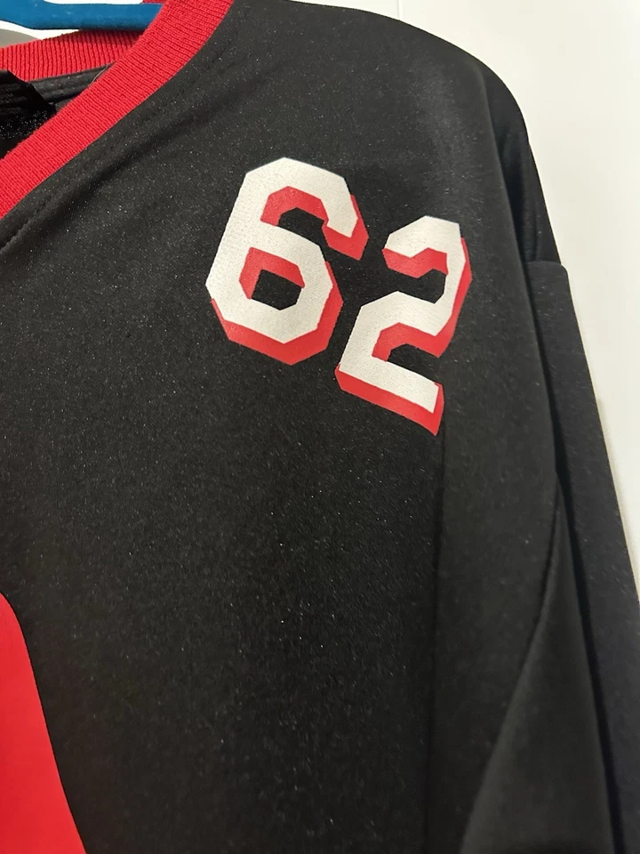 Rolling Stones Hockey Jersey Signature Tongue 62 Sewn 2017 Tour Mens L Stitched - Image 3 of 4