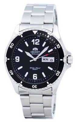 Orient Mako II Schwarzes Zifferblatt Edelstahl Automatisch FAA02001B9 Herrenuhr