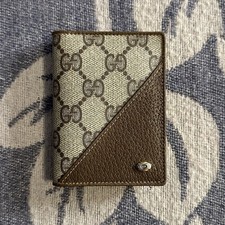 Vintage 1980s Gucci Accessory Collection Card Holder Brown Monogram NWOT