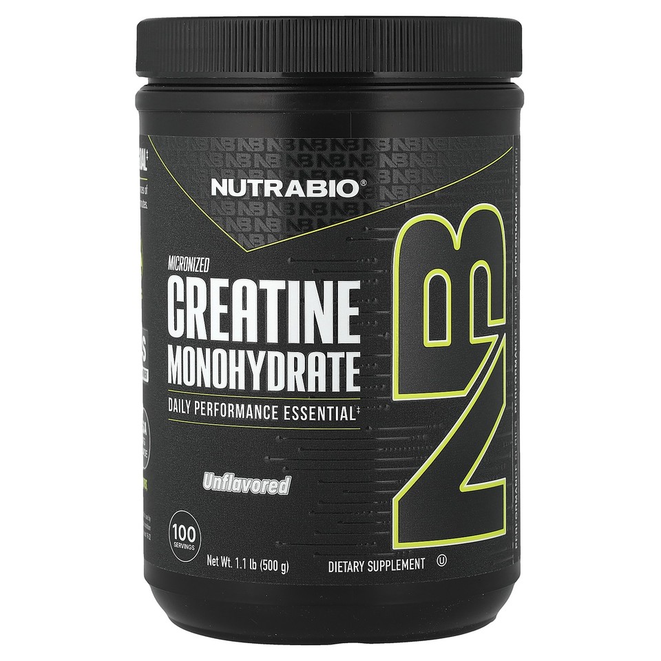NutraBio Labs, Creatine Monohydrate, 1.1 lb (500 g), Pure Grade - Micronized