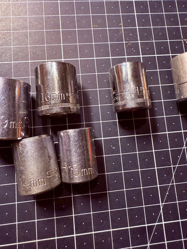 Lot Of 7 -G- Series Craftsman Sockets 3/8 drive Metric 12 + 6 point, 19mm - 10mm - Picture 4 of 4