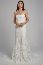 jenny by Jenny Yoo Wedding Dress - White - Lacy - Once Worn size 10
