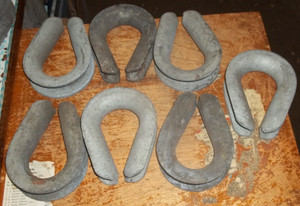 LOT OF 7 3/4" GALVANIZED STEEL WIRE ROPE THIMBLE (836)