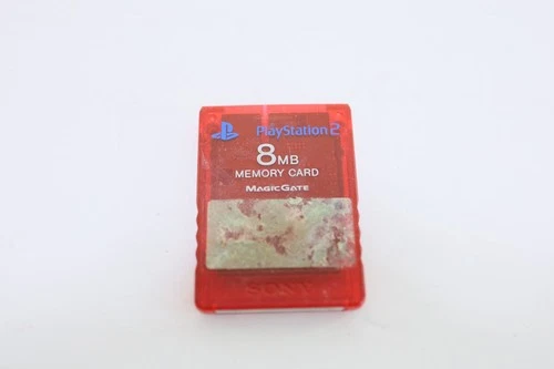 8MB OEM OFFICIAL Sony Playstation 2 PS2 Memory Card Red  Authentic Tested Works