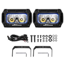 20w Led Driving Light Rectangular Flood Beam 2000lm For Off-road 3.3in 9-30v