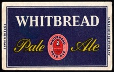 Vintage UK Match Box Label Whitbread Pale Ale Foreign Made Average 55 Count