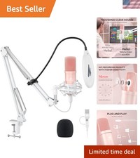 USB Microphone, 192kHz/24bit Plug  Play PC Computer Podcast Condenser Cardio...