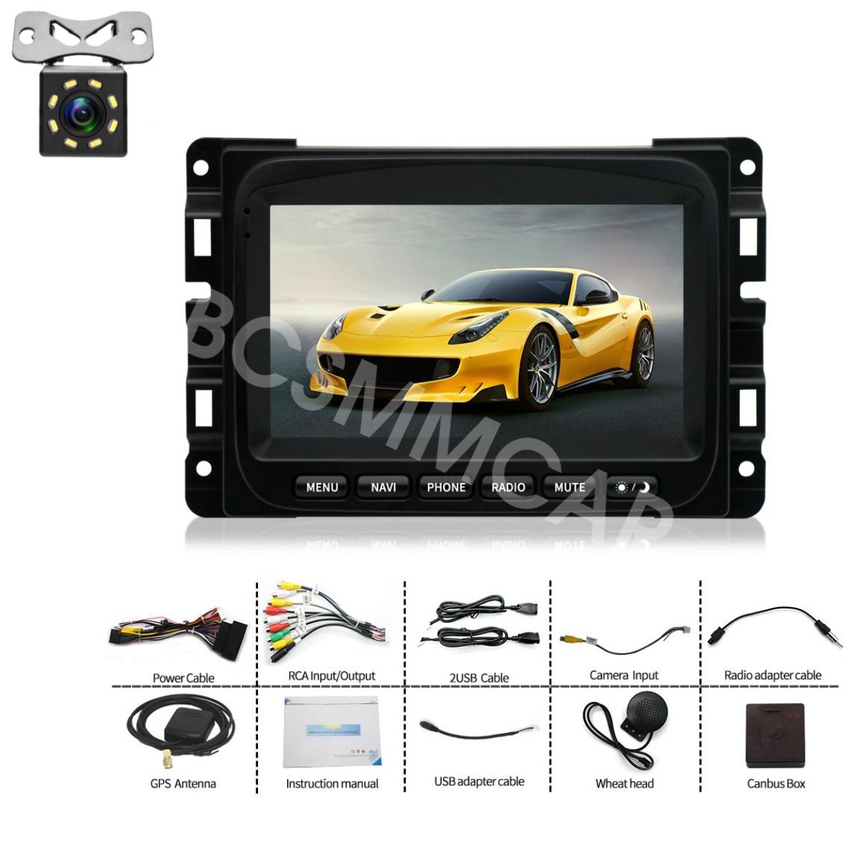 7"" Car Stereo WiFi Radio Player GPS FM+Backup Camera For Jeep Compass 2017-2020