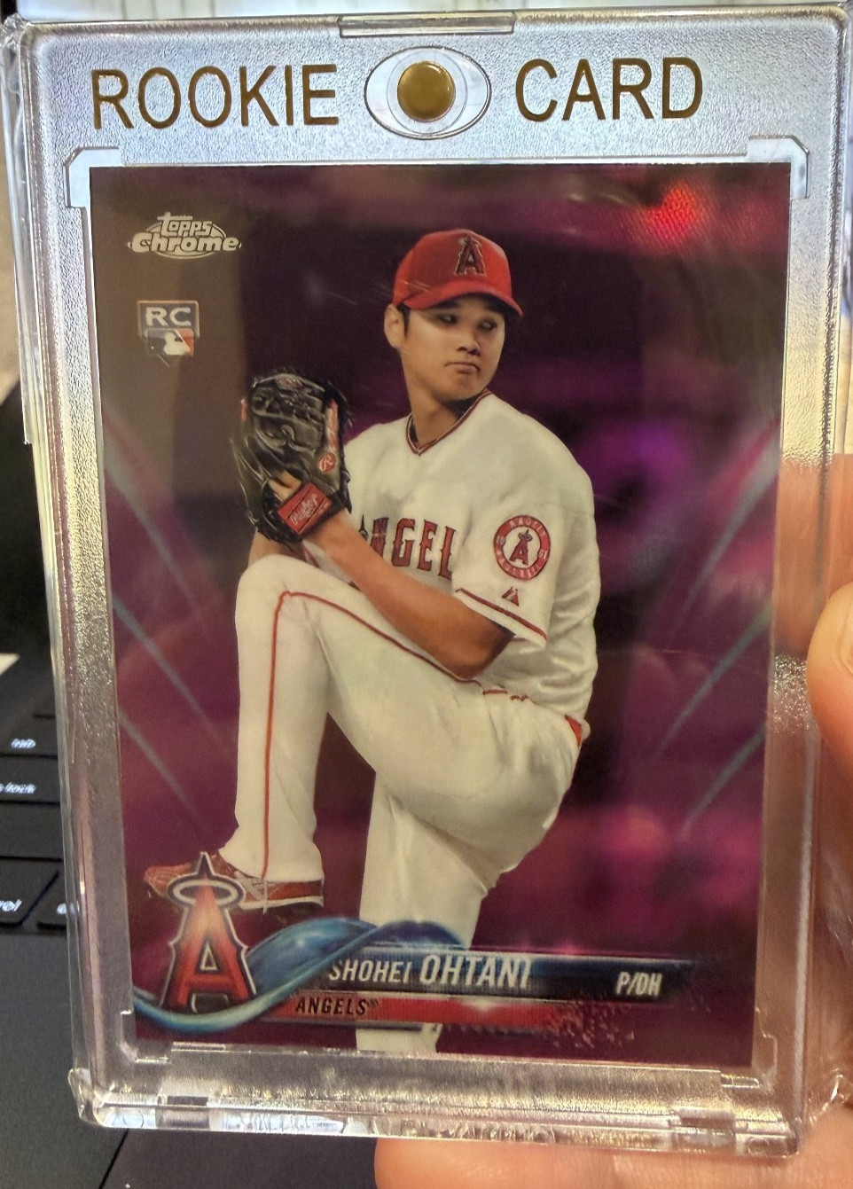 2018 Topps Chrome Shohei Ohtani RC Pink Refractor Rookie #150 Angels