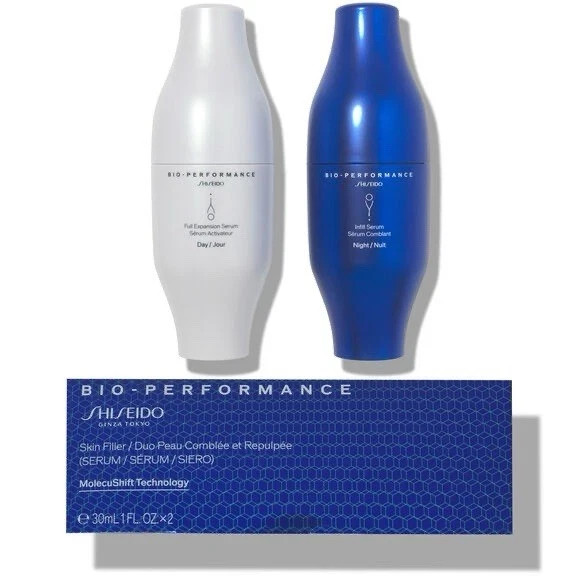 Shiseido Bio-Performance Day & Night Skin Filler Serum Duo Size 30mL /1oz x2 NIB