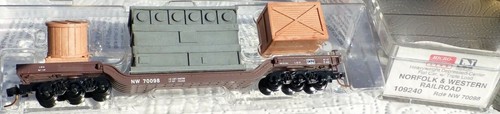 Micro Trains Line 109240 Norfolk W 3xLoad Heavyweight DC Flat N OVP 1:160 B å | Zustand: Gebraucht
