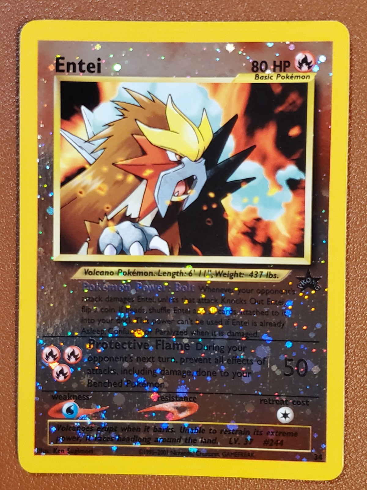 Promo Entei Entei 2001 Pokemon Game Movie #34 Reverse Holo (Movie Promo) Price ...