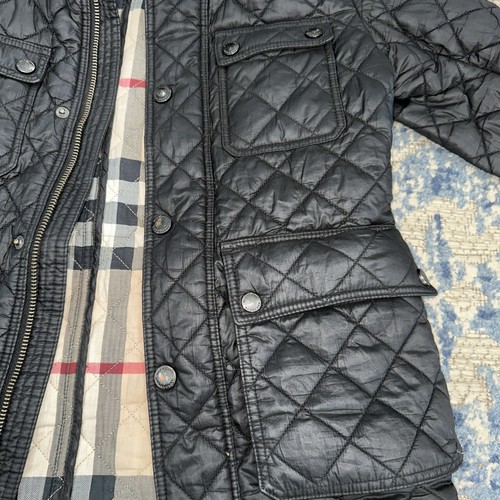 Authentic Burberry Quilted Jacket Black KIDS size 10Y - Picture 4 of 12
