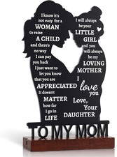 Birthday Gifts for Mom from Daughter,Mothers Day Gifts for Mom,Black Acrylic Mot