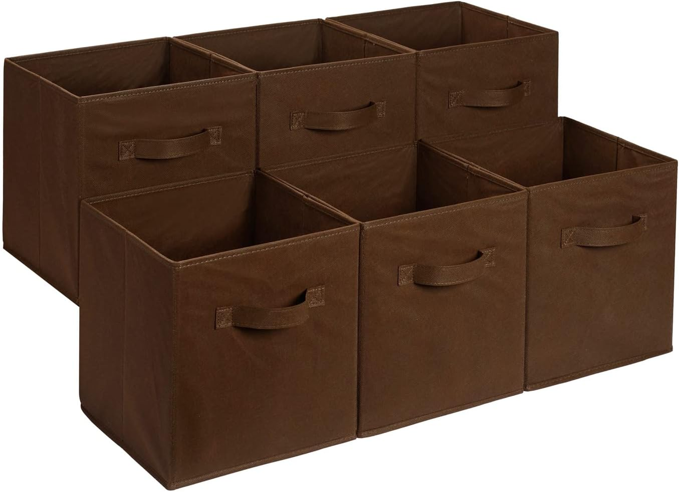 Cube Organizer Storage Bins Handles, Collapsible Fabric, Pack of 6, 13