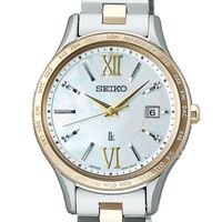 Seiko SSVV084 Lukia Standard Solar Radio Mop Dial Champagne Gold Neu R80428033
