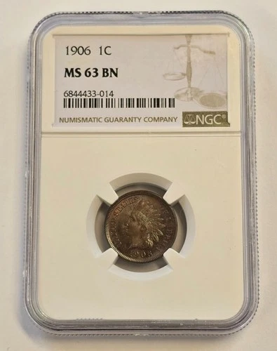 1906 NGC MS63 BN Indian Cent Penny