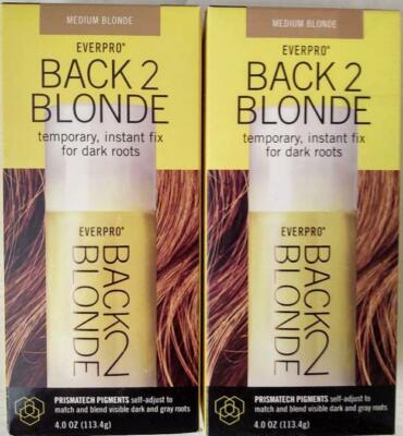 EverPro Back 2 Blonde Temporary Instant Fix for Medium Blonde 2-Pack 4 oz ea NEW