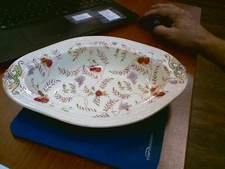 Spode Copeland Wisteria Copeland Chintz Oval Serving Bowl
