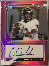 Chris Oladokun 2022 Pro Set Metal Auto Autograph Rookie Pink Prismatic /25