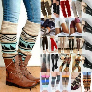 Winter Knitted Knee High Boot Socks 