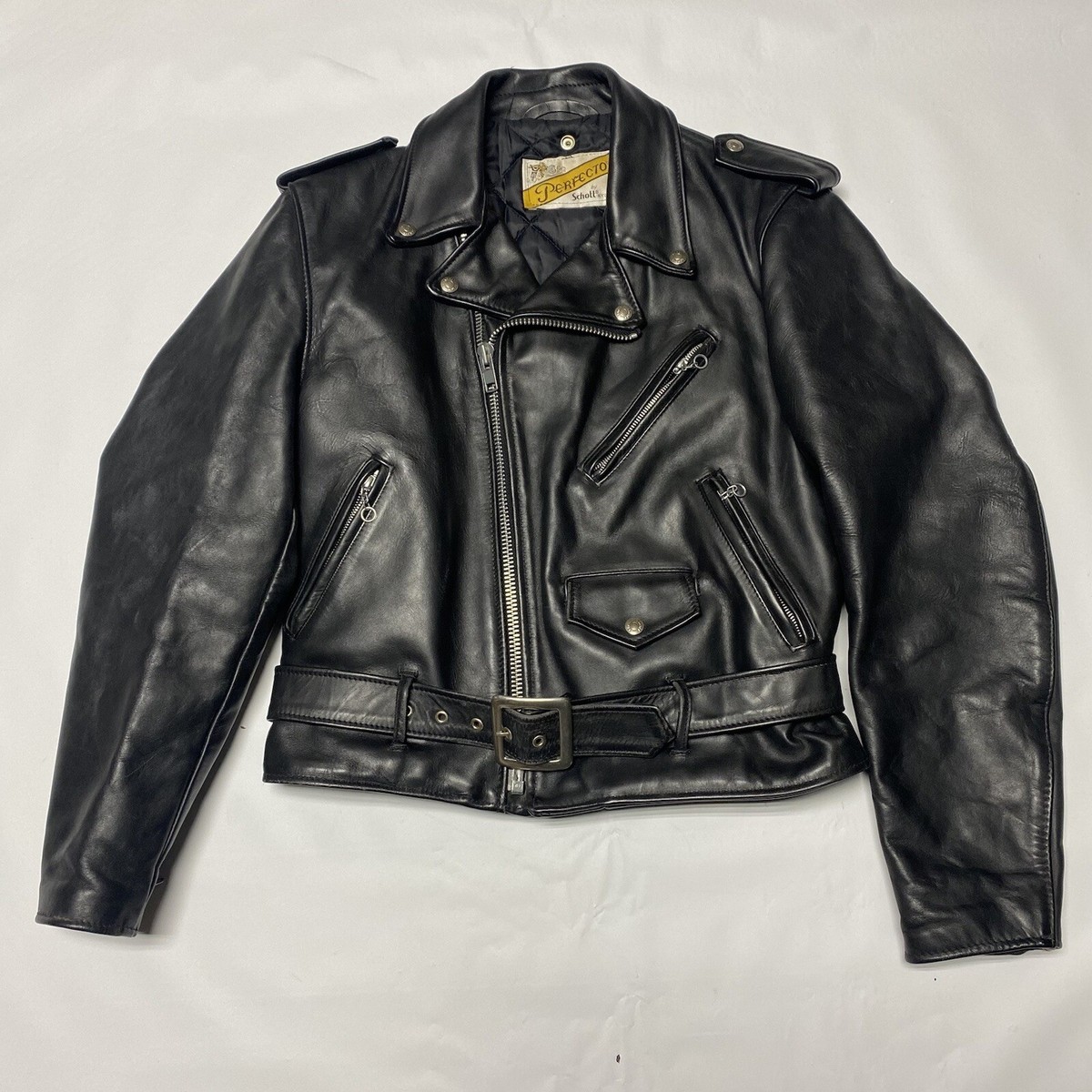 SCHOTT 70s 80s Style 618 Perfecto Black Leather Motorcycle SCHOTT 70s 80s Style 618 Perfecto Black Leather Motorcycle