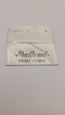 Size 6 Nylon Bead Pearl Jewelry Cord String New with Needle 10 Pieces White