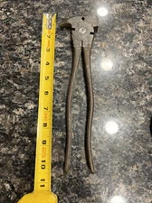 Vintage Witherby 1910 10.5” Barbed Wire Fencing Pliers Hammer Tool Farm Tool