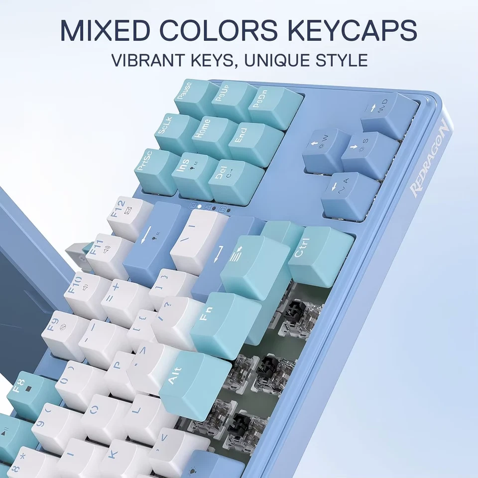 Redragon K707 Gasket TKL Mechanical Keyboard 87-Key RGB Hot-Swappable Wired - Image 4 of 4