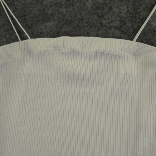 Active Basic Womens Tank Top Medium White Spaghetti Strap Ribbed Rayon Stretch - Picture 2 of 11