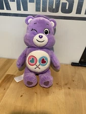 Care Bears Share Bear Winking Purple Lollipop symbol 10" 2020 Basic Fun plush