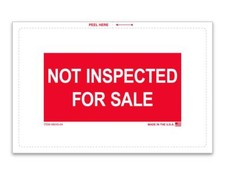 100 Not Inspected For Sale STICKER - 8" X 5.25" / 8245-04