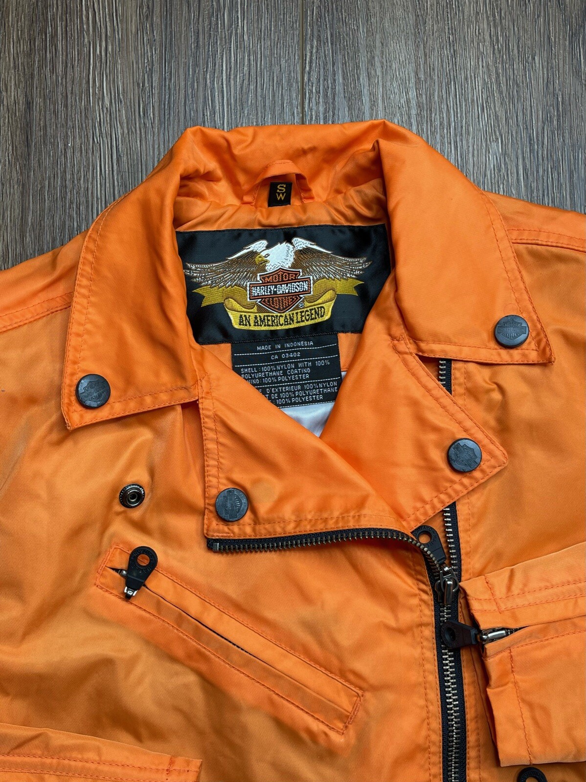 Harley Davidson Women's Nylon Racing Jacket Zippers O… Gem