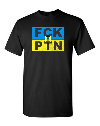 FCK PTN FU#K Putin Support Ukraine Adult Men's Tee Shirt 149 - 第 1/3 張圖片