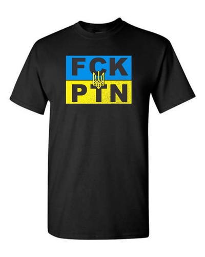 FCK PTN FU#K Putin Support Ukraine Adult Men's Tee Shirt 149 - Afbeelding 1 van 3