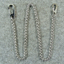 Steel Bag Wallet Chains Fob Pants Chain Keychains  Snap Hooks, 20 INCHES