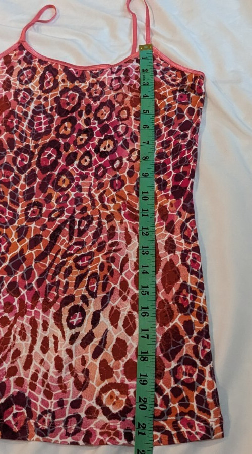 Wet Seal Womans Sleeveless Dress L Spaghetti Strap Pink & Orange