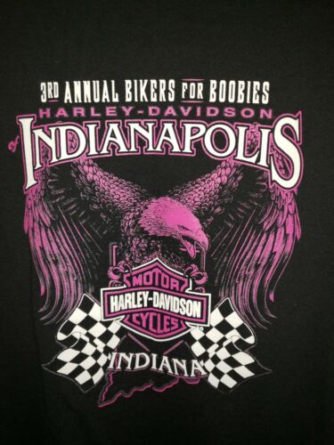 NWOT "3rd Annual Size Medium "Bikers for Boobies" Ride 2014 Harley Davidson - Picture 1 of 7