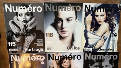6 Numero Fashion Magazines 2009 2010 issues 109 111 112 114 115