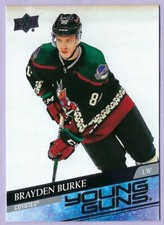2020/21 Upper Deck Young Guns card# 499 of Brayden Burke