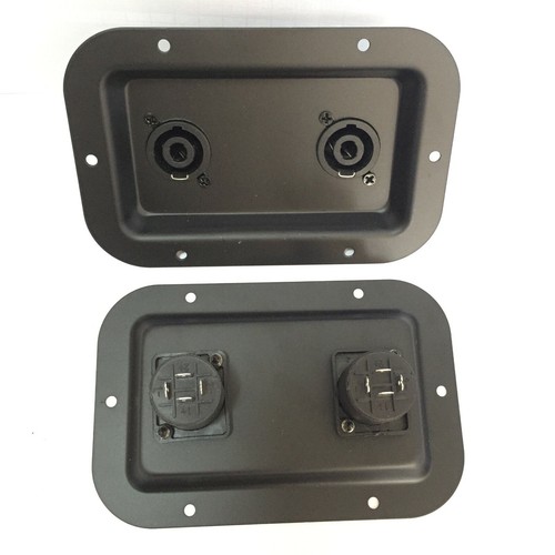 2pcs Metal Jack Plates W/Dual SpeakON NL4 for PA Speakers /