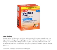Fruit Flavor 160 Pieces 2mg Nicotine Gum Sugar Free H-E-B