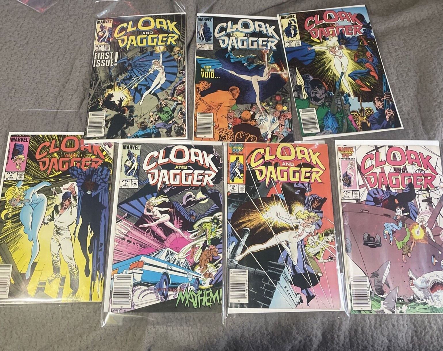 Cloak and Dagger #1-#7, Bagged and Boarded