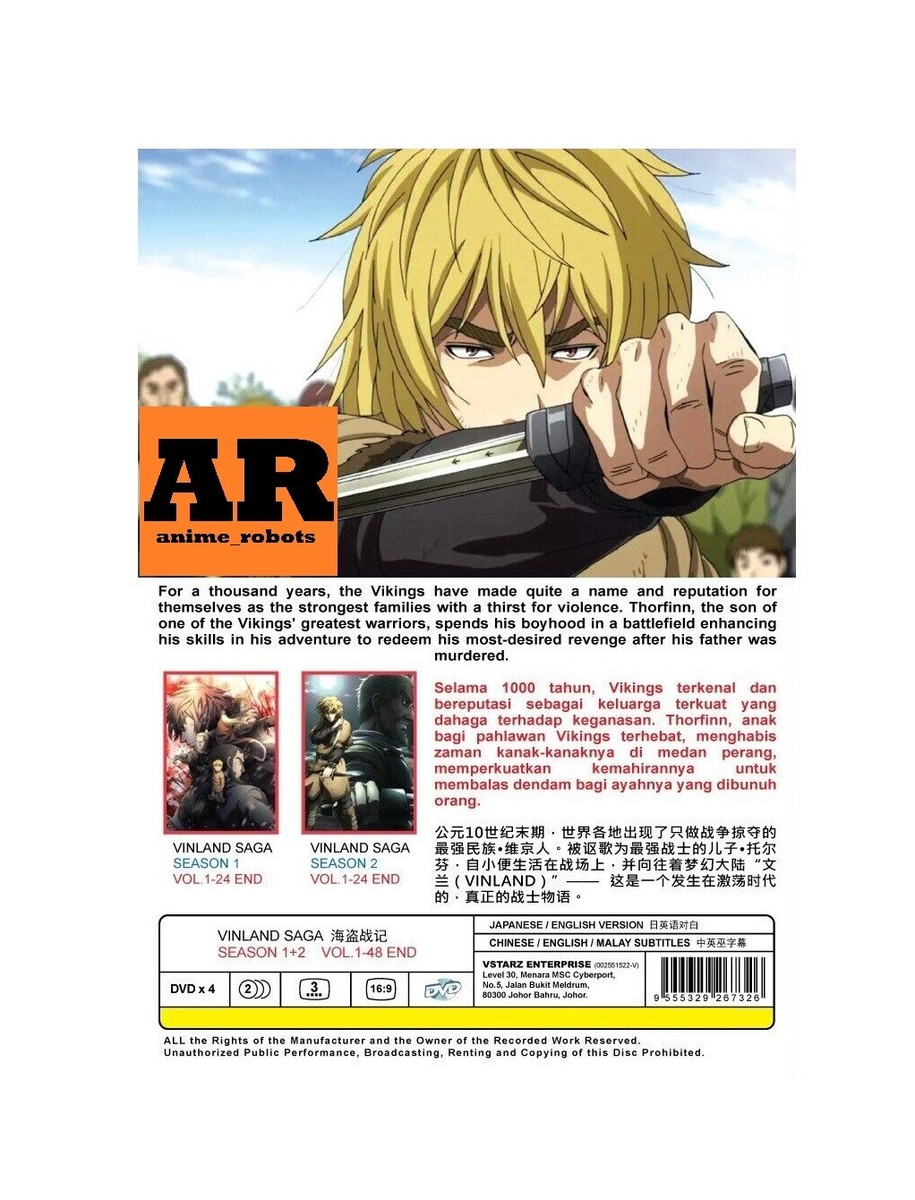 English dubbed of Vinland Saga Season 1+2 (1-48End) Anime DVD - Main Image