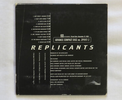 Replicants s/t Advance Promo CD 1995 BMG Failure Ken Andrews | eBay