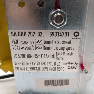 Schindler 59314701 SA GBP 202 02. Elevator Lift GBP