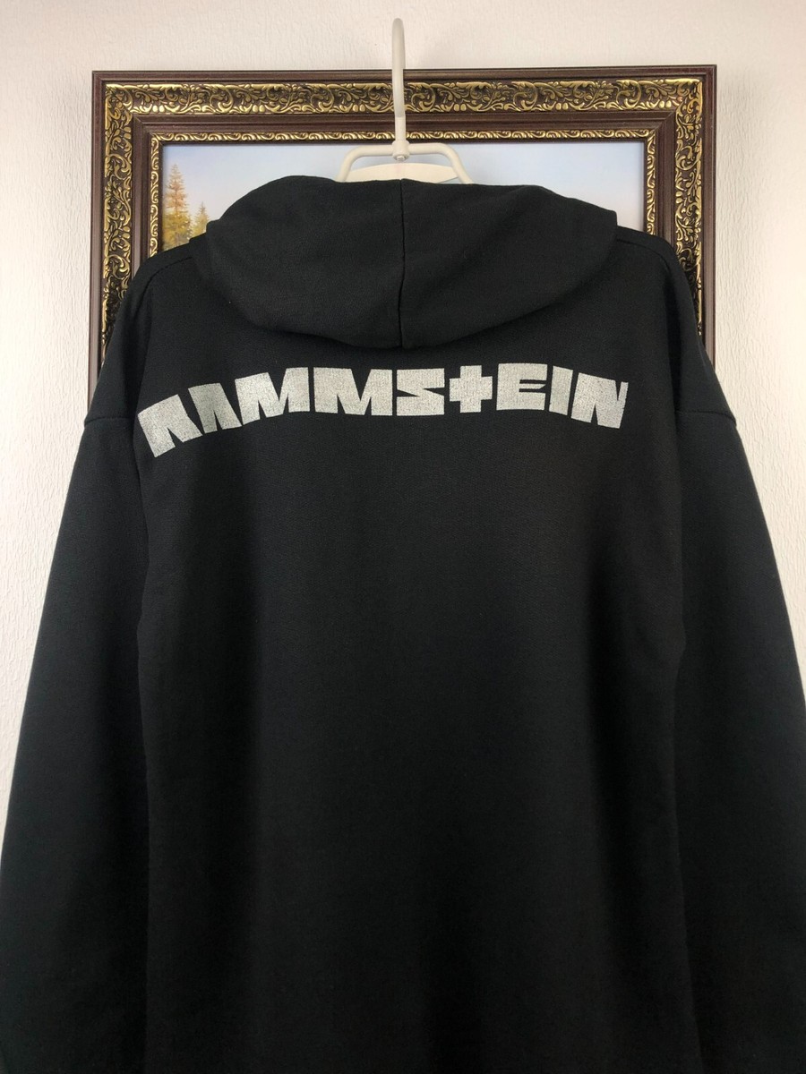 Vintage Rammstein Band Rare Hoodie Sweatshirt Over Pring Big Logo