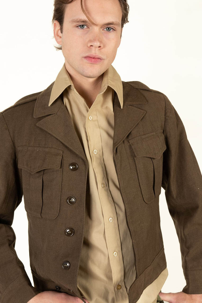 Vintage Brown Military Surplus Jacket (1970s) Gem